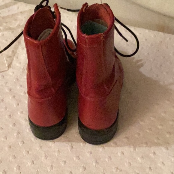 Justin red vintage from the 80’s lace up leather boots # 5.5 B/M. - Picture 6 of 10